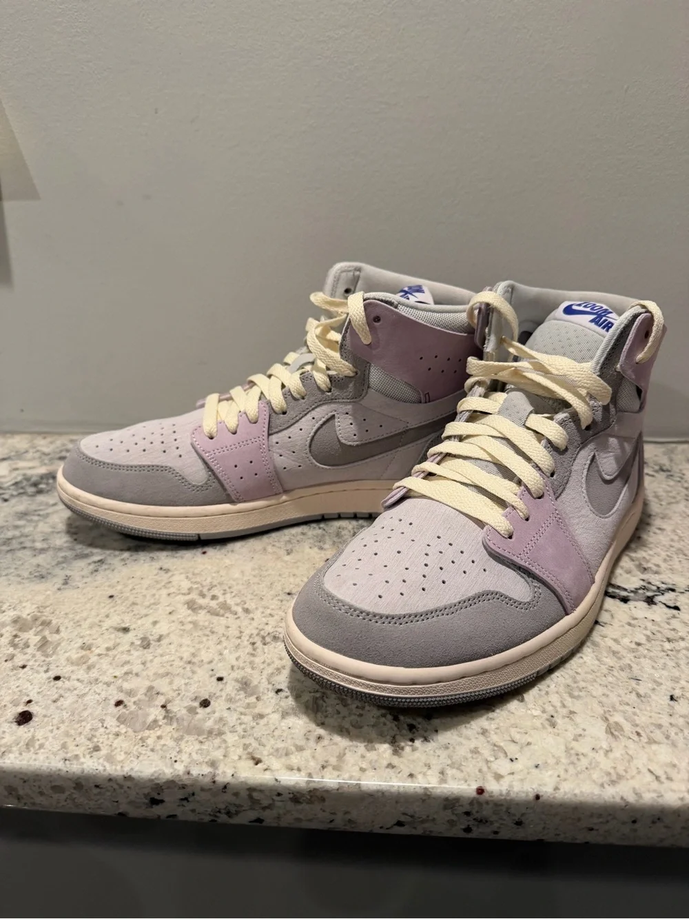Jordan Women’s Mid Top Sneakers in Light Gray & Lavender - Picture 7 of 13